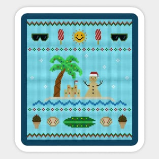 Beach Holiday Knit Sticker